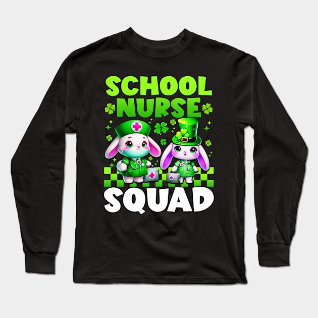 Cute Nurses Team school nurse squad Nurse st Patricks Day Long Sleeve T-Shirt by loveshop